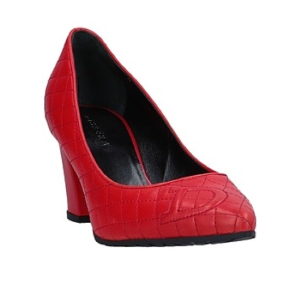 Dibrera By Paolo Zanoli Red Quilted Leather Heels - Gem